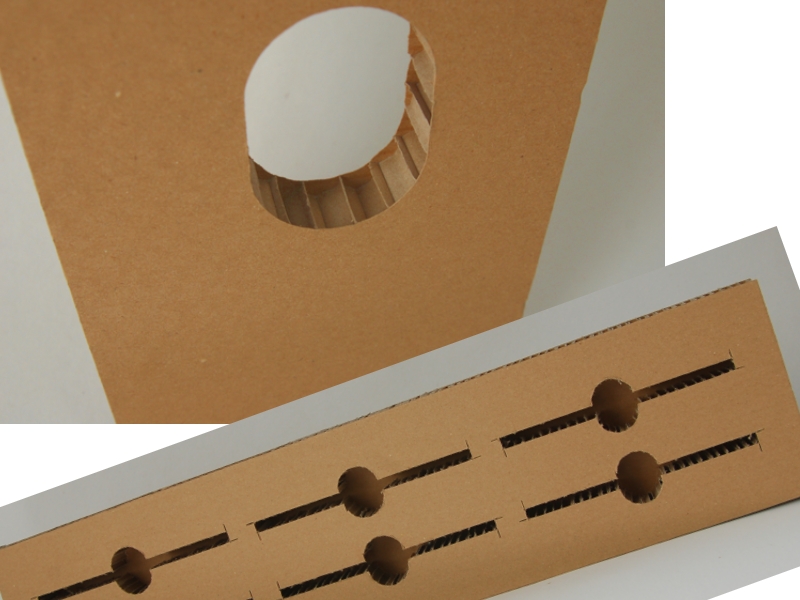 Panels manufactured with hollow punch